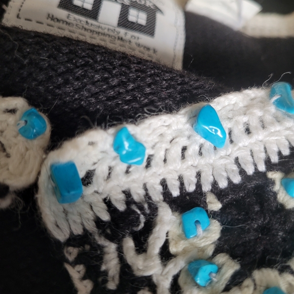 Vintage Storybook Knits Turquoise Treasures Womens Size L Sweater - Picture 11 of 11